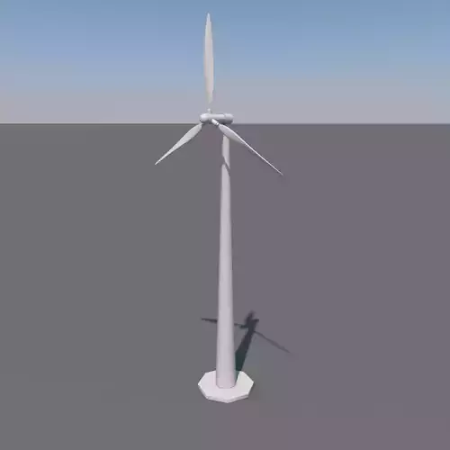 Wind Turbine Low-poly 3D model