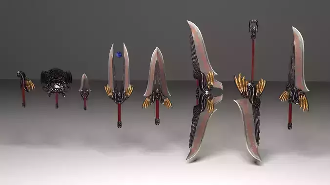 Fantasy medieval weapons set