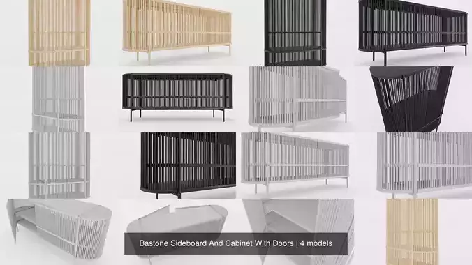 Bastone Sideboard And Cabinet With Doors