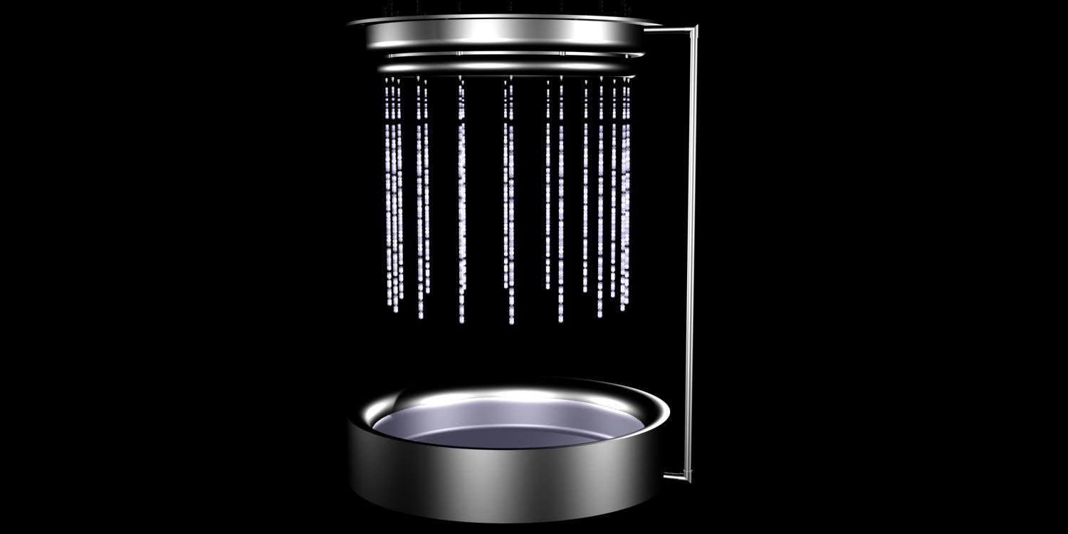 Animated Water Curtain 3D model_8