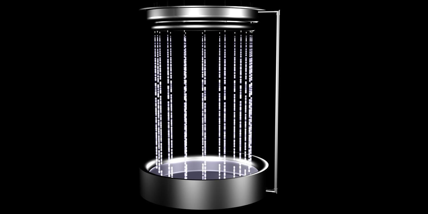 Animated Water Curtain 3D model_5