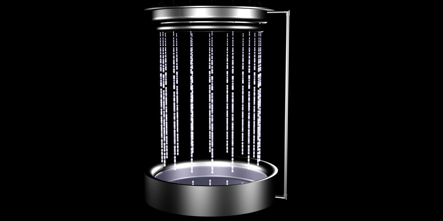 Animated Water Curtain 3D model_11