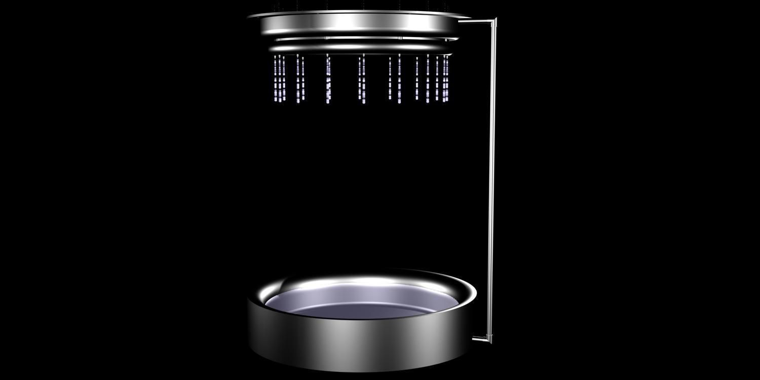 Animated Water Curtain 3D model_2