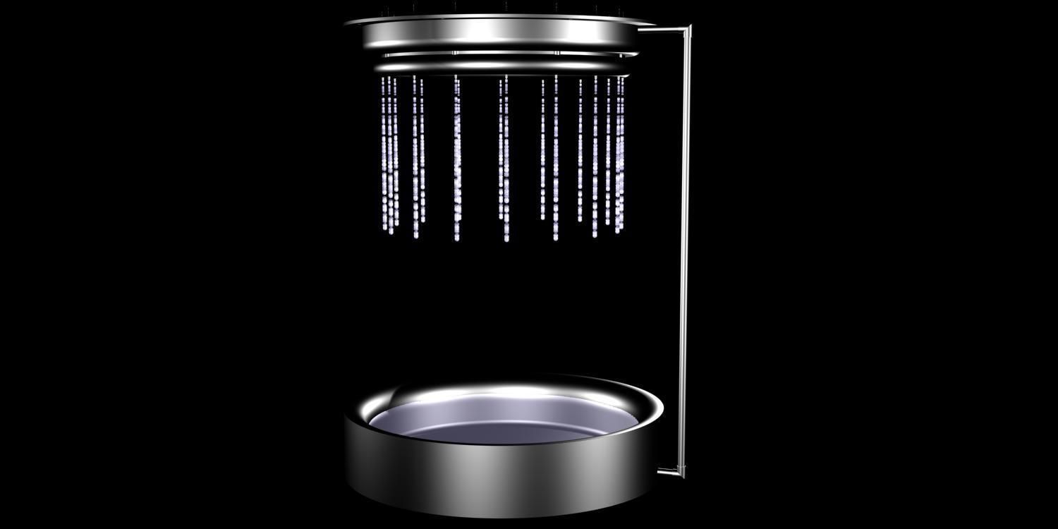 Animated Water Curtain 3D model_4