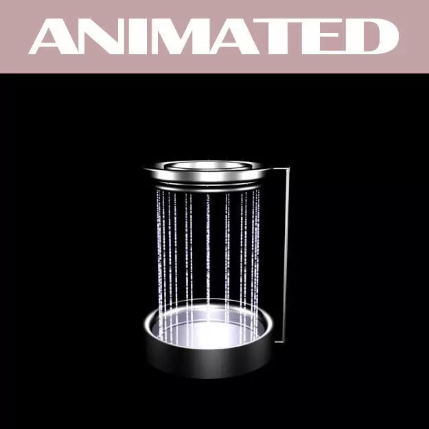Animated Water Curtain 3D model_0