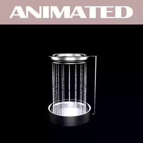 Animated Water Curtain 3D model