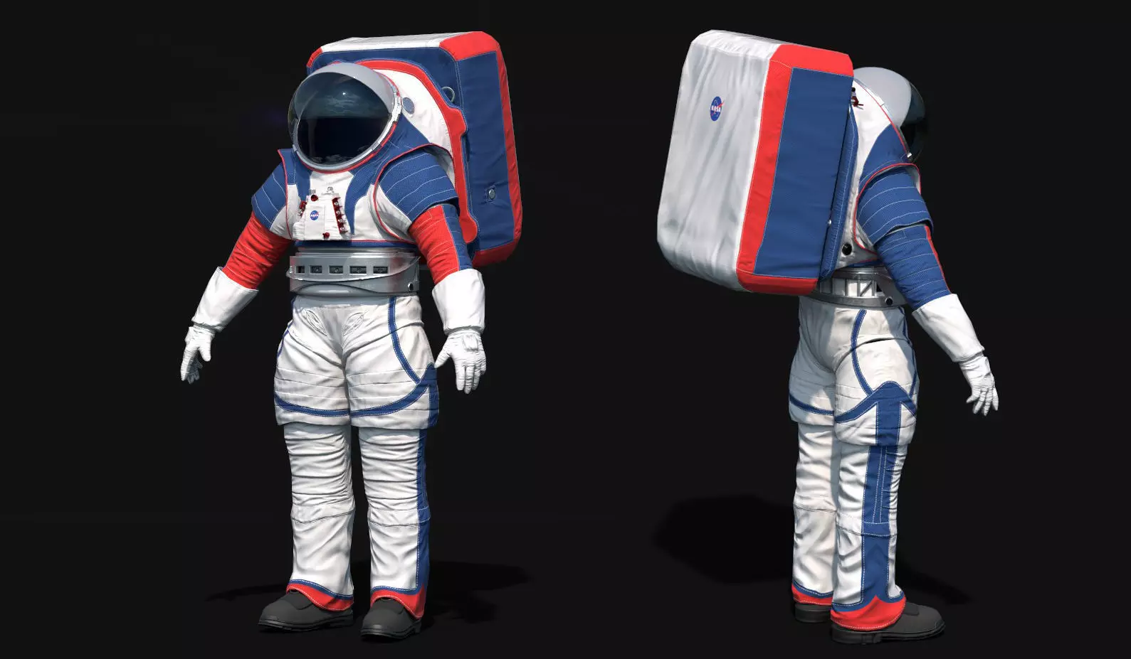 Astronaut Suit NASA Artemis Programme Low-poly 3D model_0