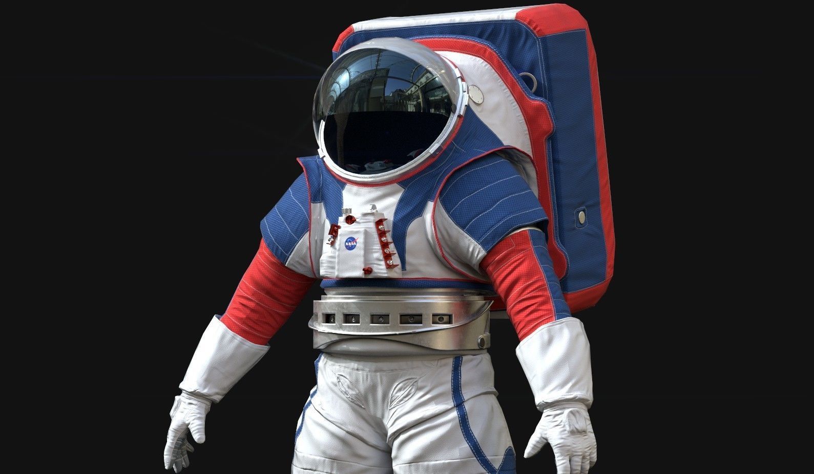 Astronaut Suit NASA Artemis Programme Low-poly 3D model_1