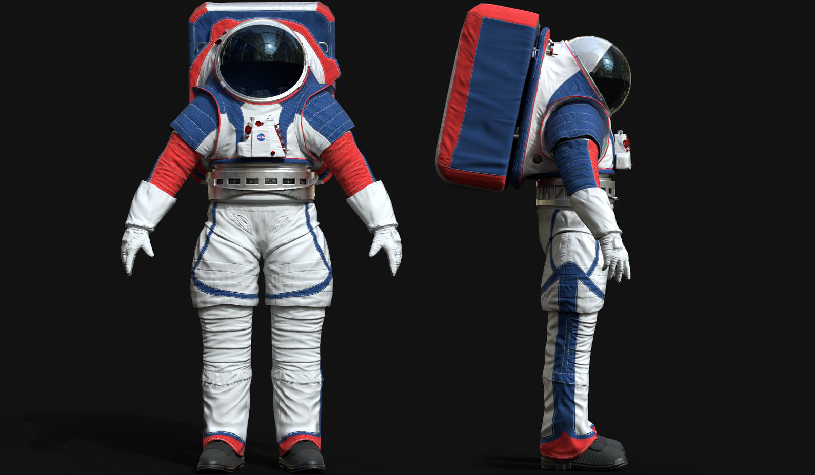 Astronaut Suit NASA Artemis Programme Low-poly 3D model_5