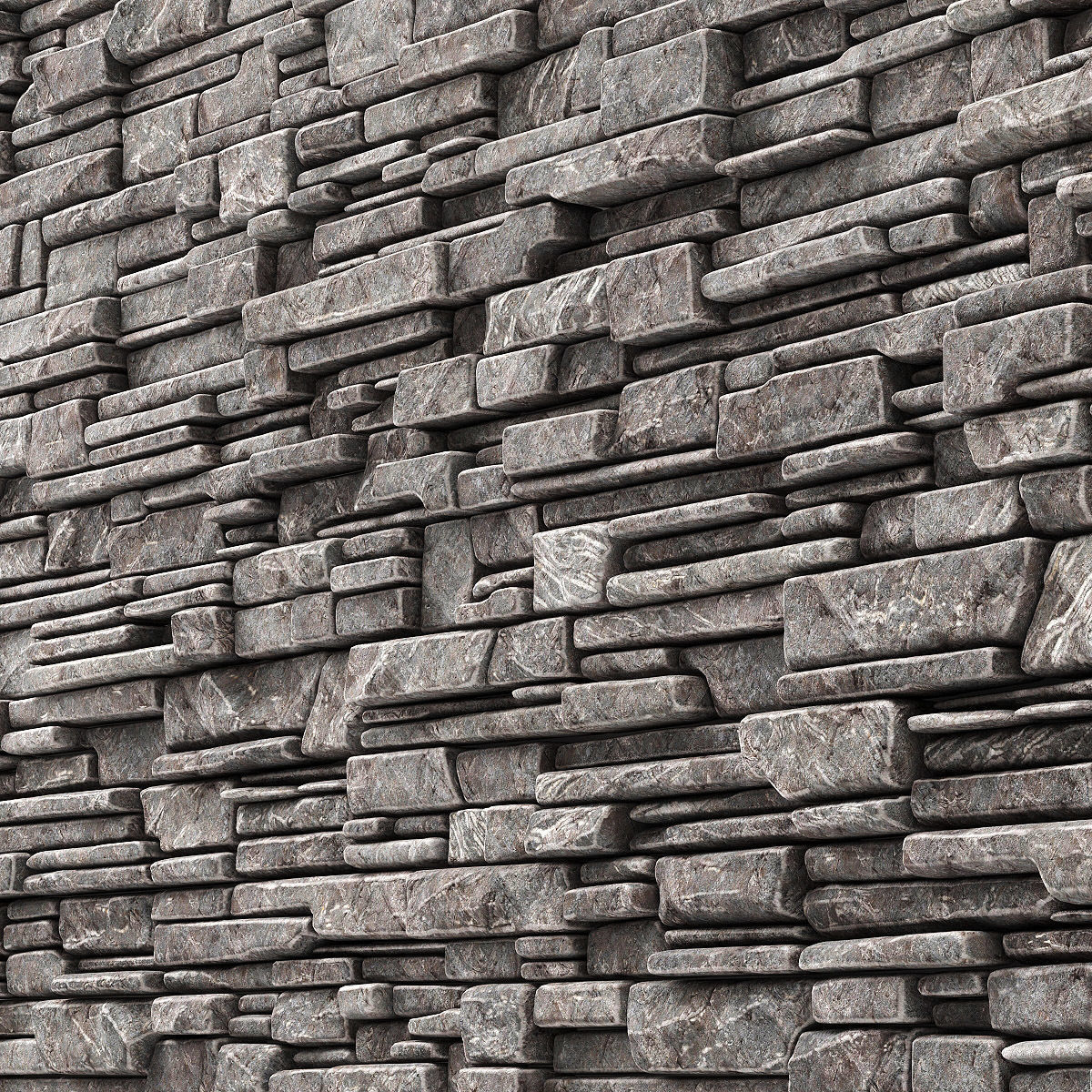 Wall stone clincer rock decor n3 3D model_12