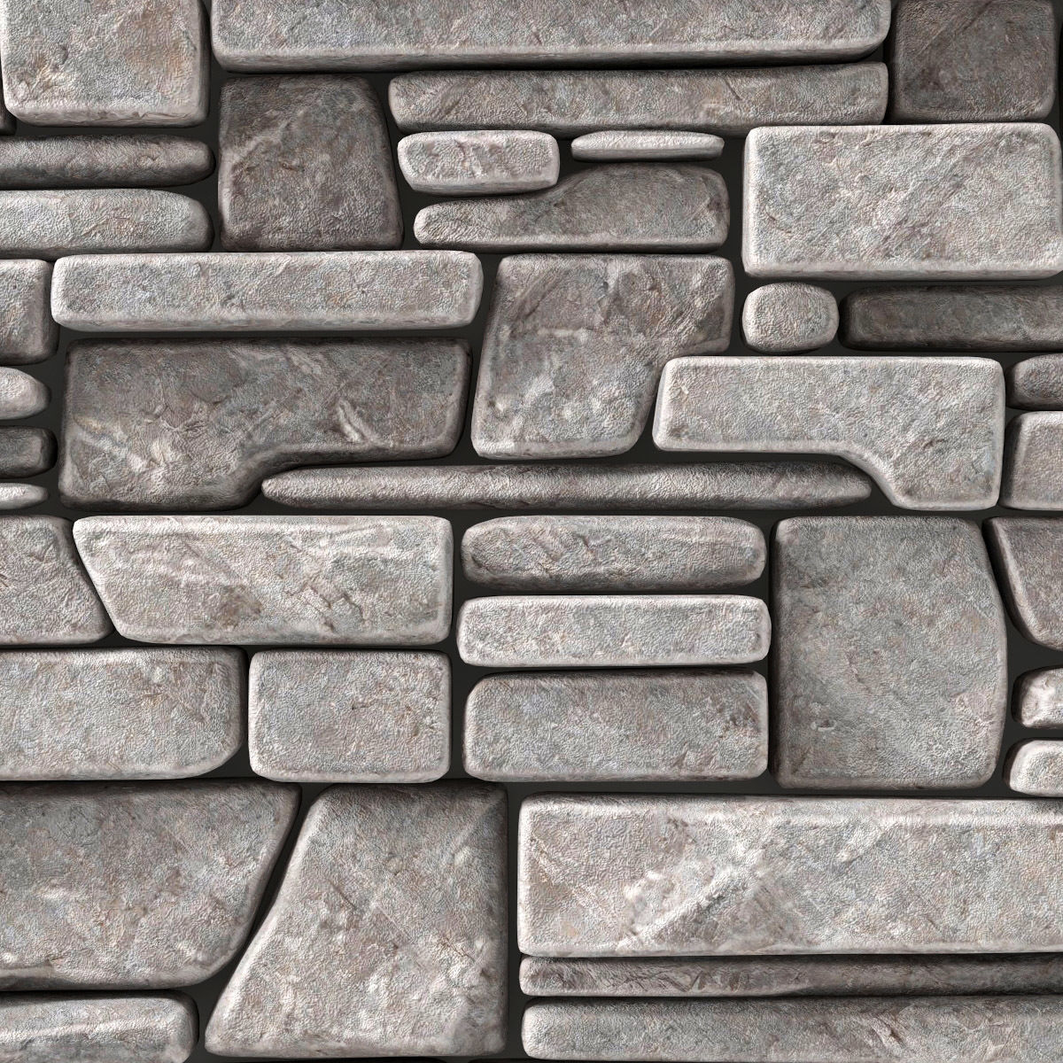 Wall stone clincer rock decor n3 3D model_13