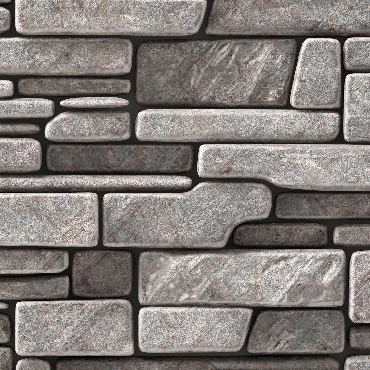 Wall stone clincer rock decor n3 3D model_3