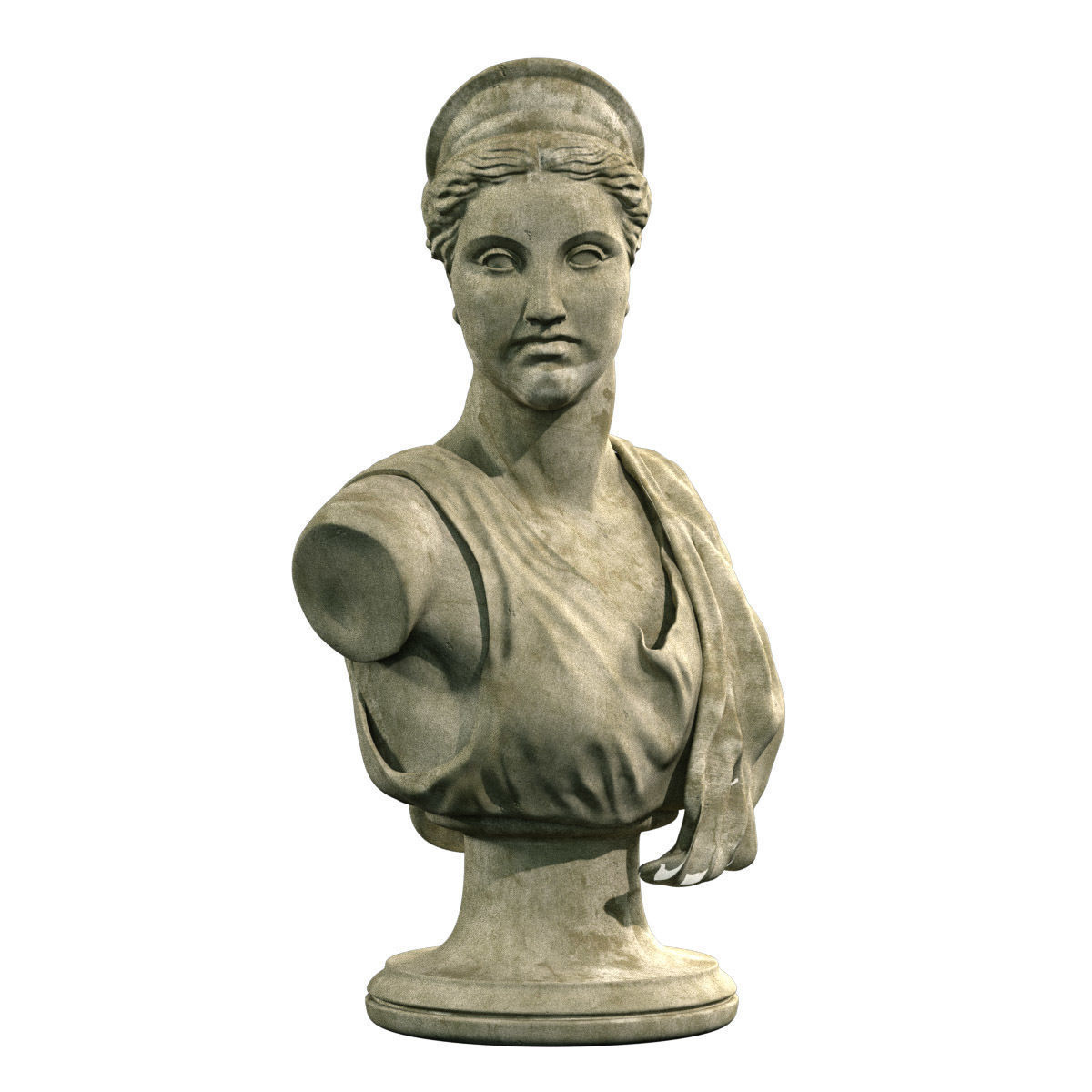 Greek Bust 3D model_3