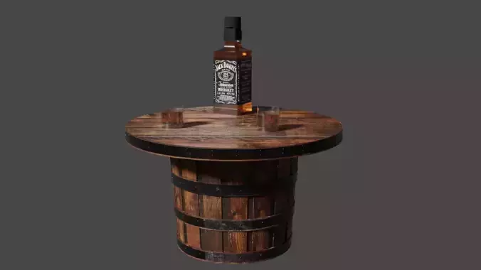 Whiskey Barrel Table