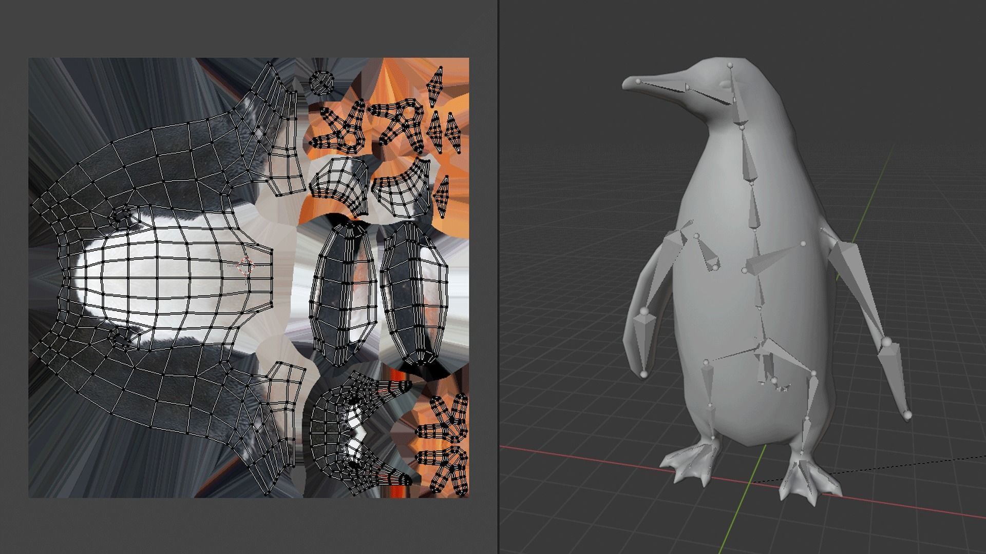 Gentoo Penguin - Animated Low-poly 3D model_3