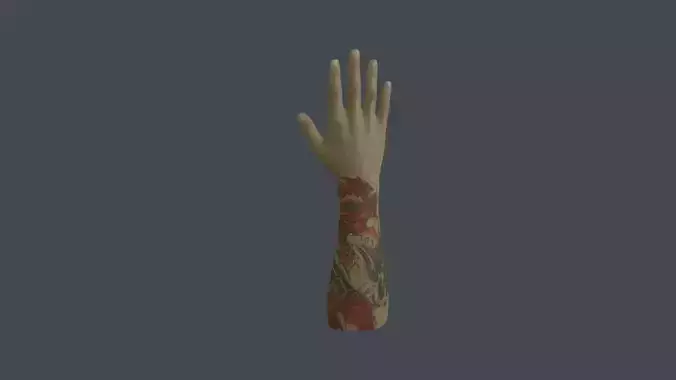 HAND-008 Right Hand Low-poly 3D model