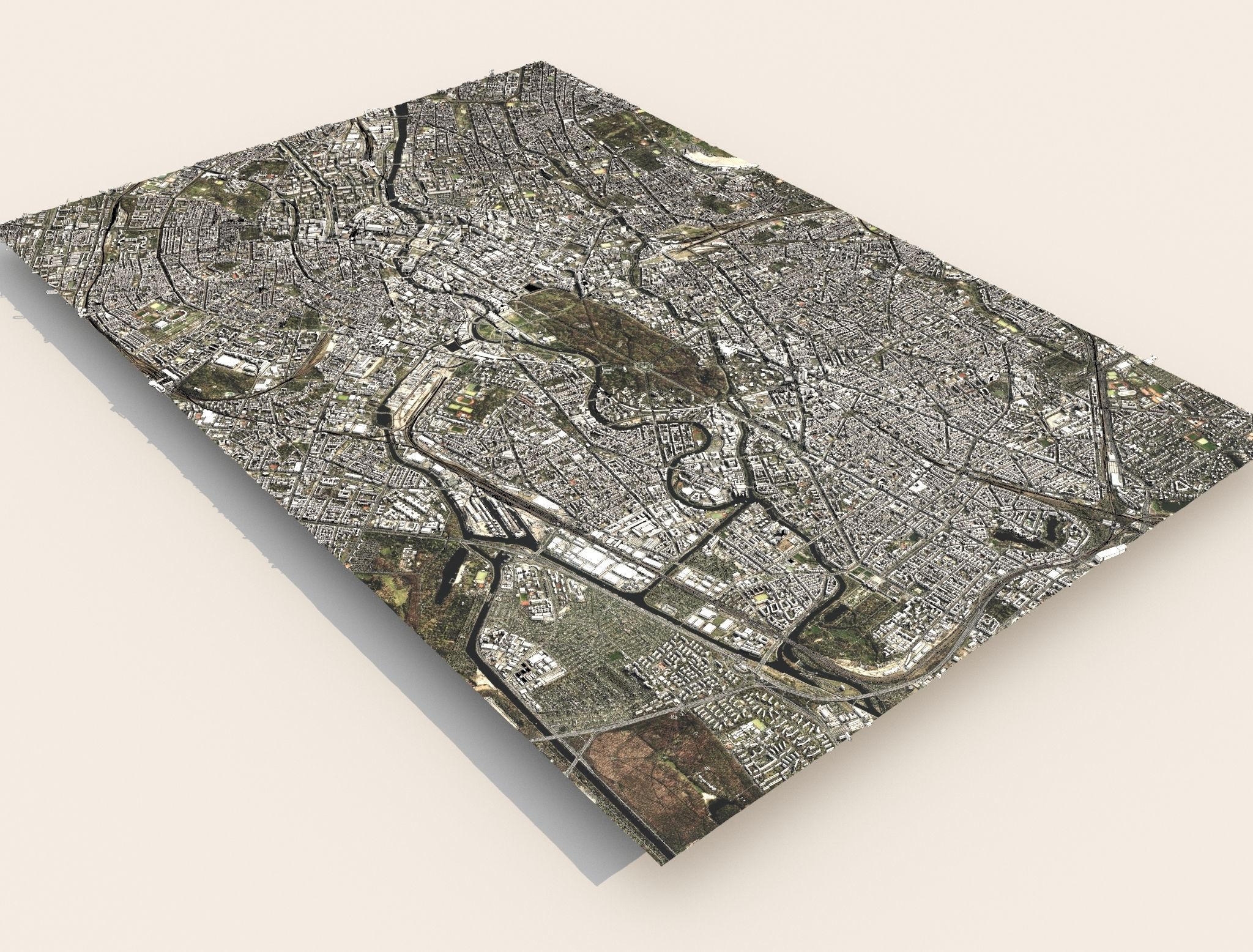 Cityscape Berlin Germany Fragment of the city 3D model_4
