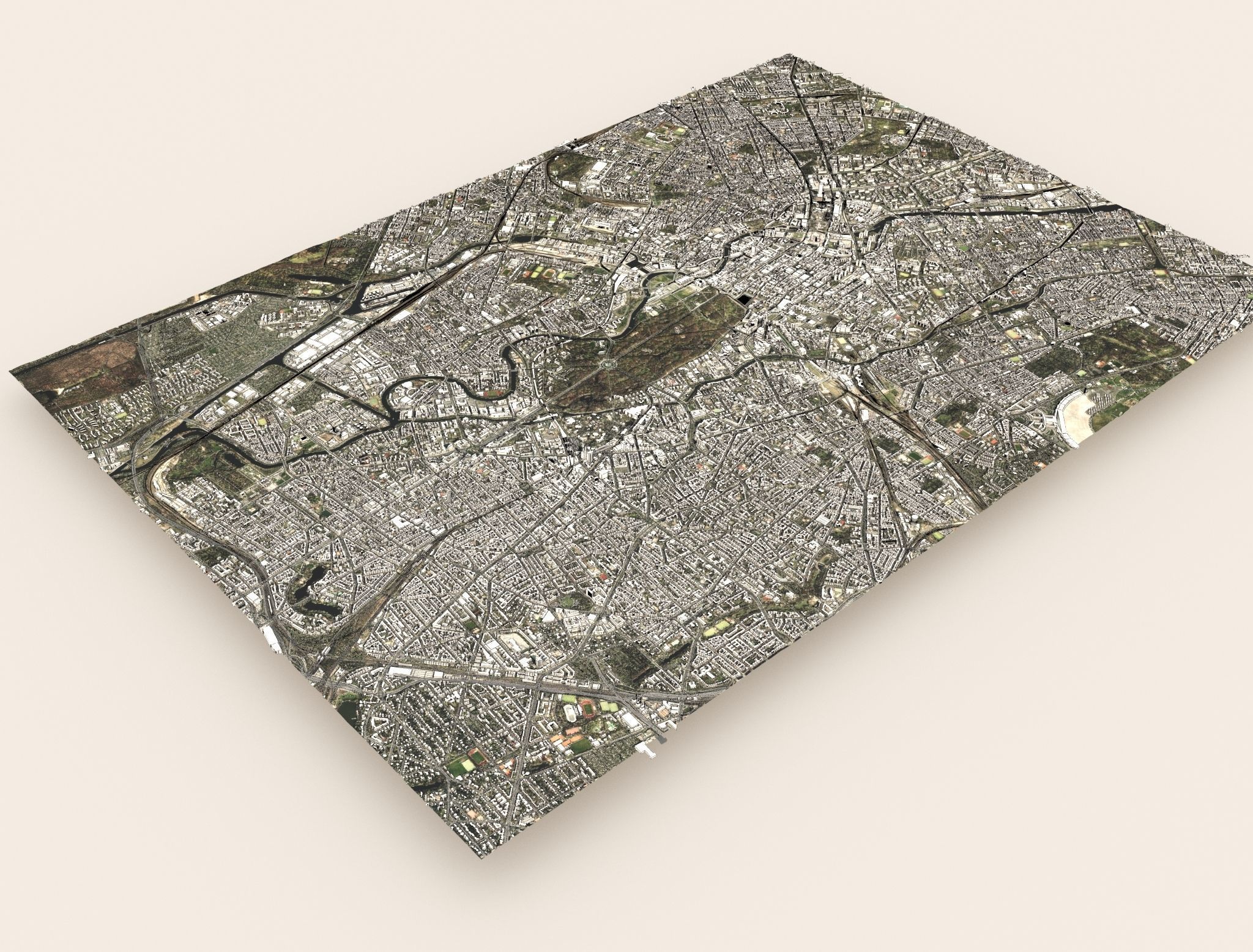 Cityscape Berlin Germany Fragment of the city 3D model_2