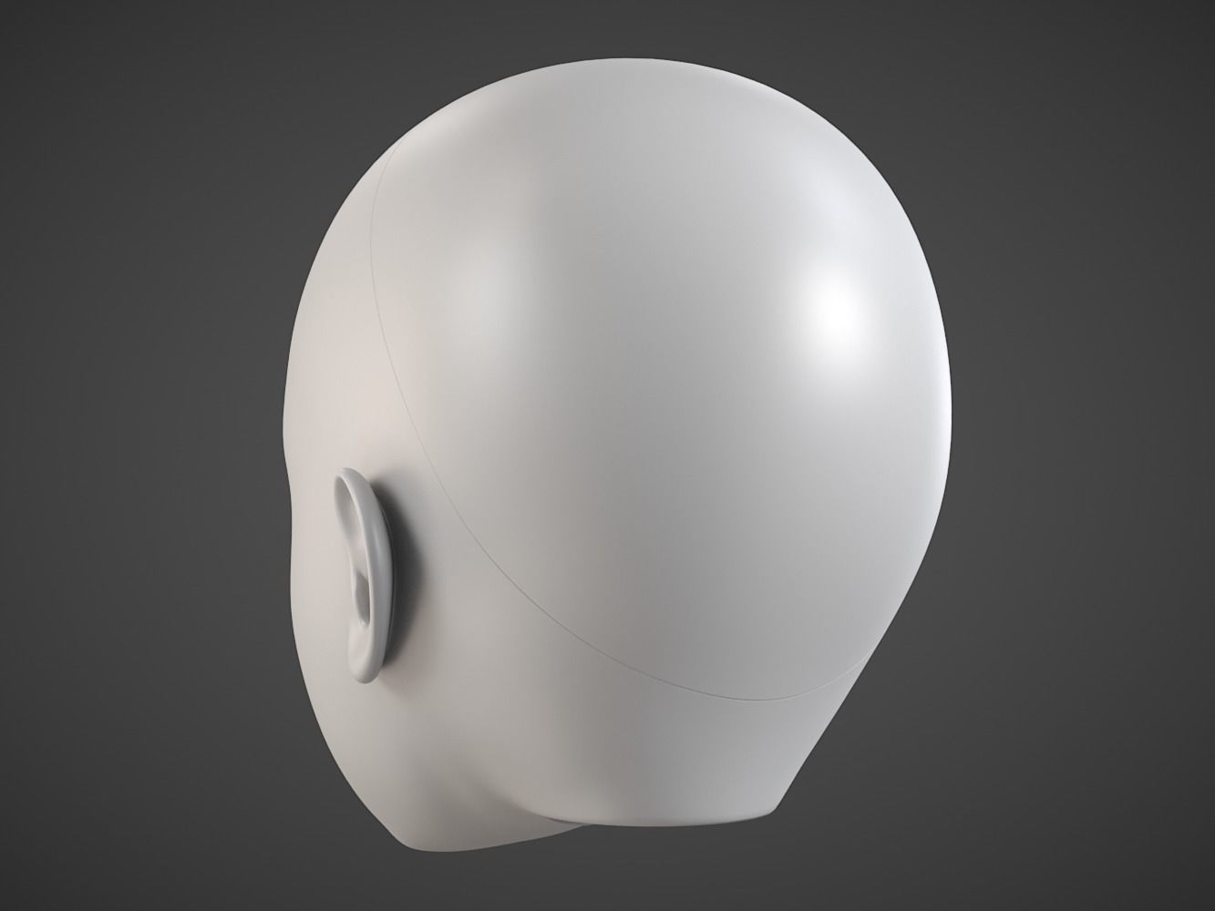 BJD Doll Head 3D print model_3