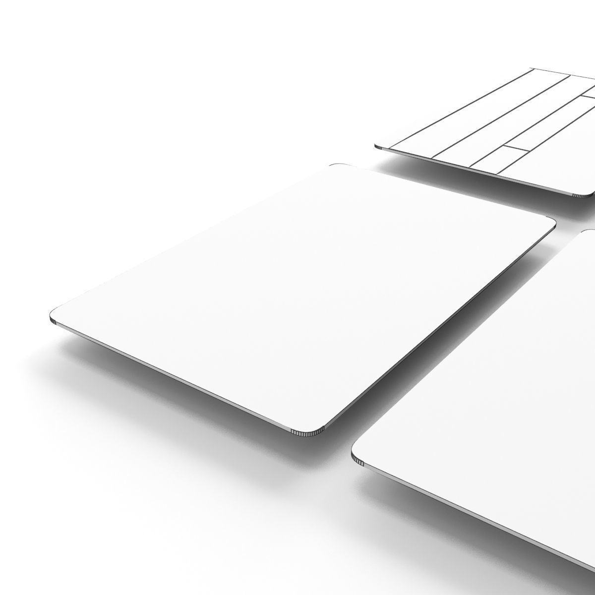 Mastercard and Visa credit cards Low-poly 3D model_4