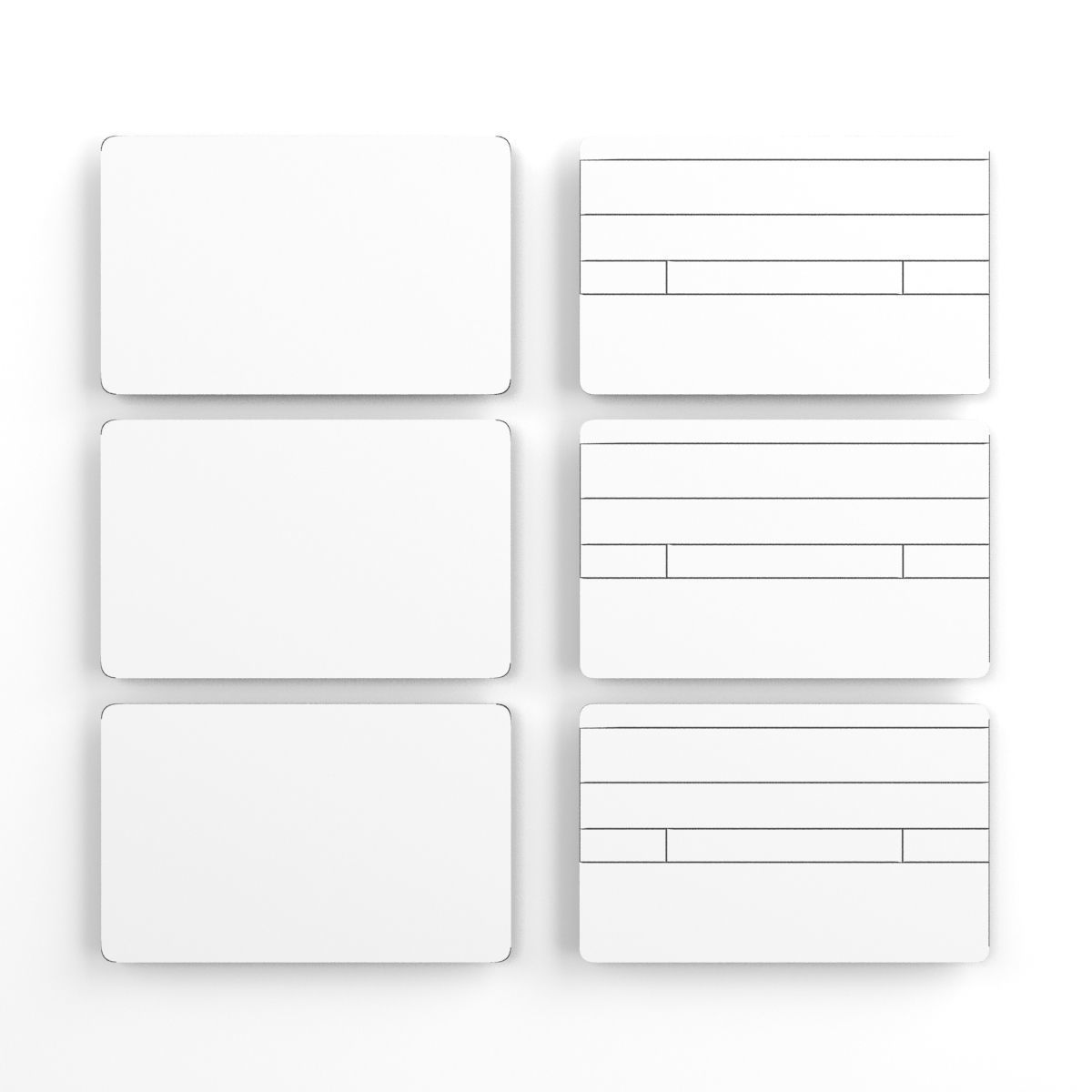 Mastercard and Visa credit cards Low-poly 3D model_3