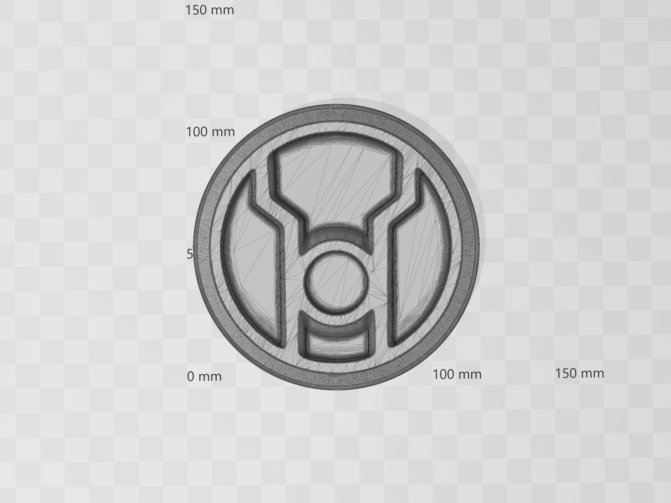 Red Lantern Logo Chest Emblem Symbol 3D print model_8