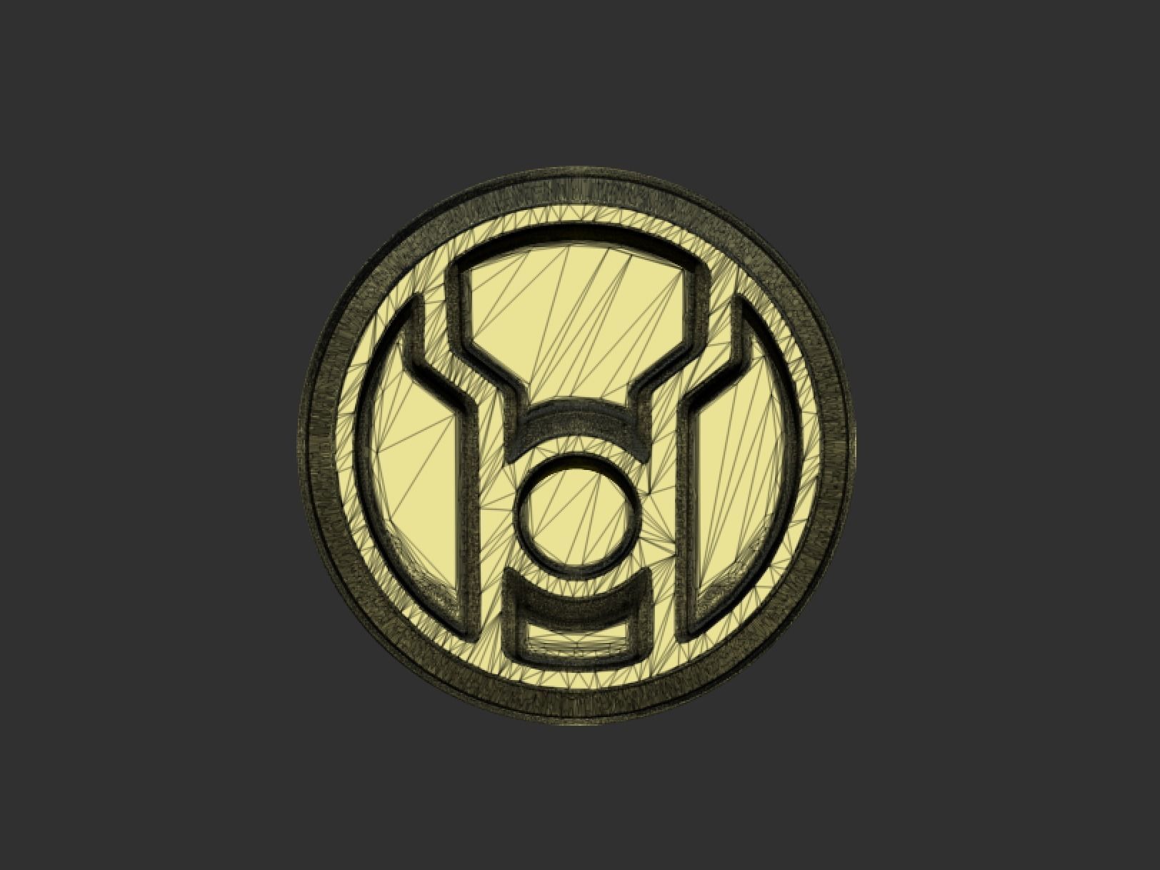 Red Lantern Logo Chest Emblem Symbol 3D print model_4