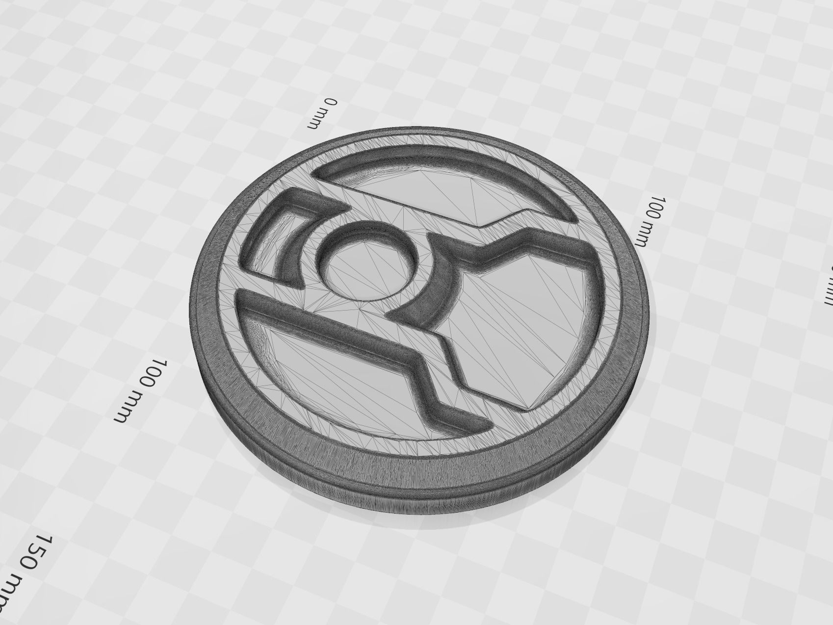 Red Lantern Logo Chest Emblem Symbol 3D print model_10