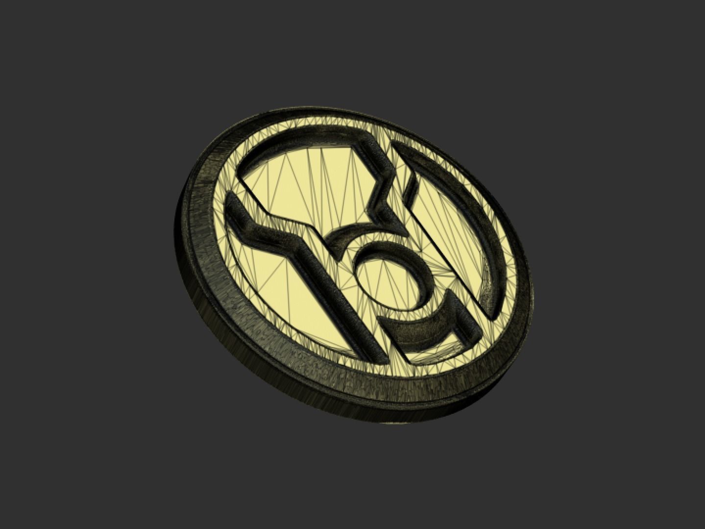 Red Lantern Logo Chest Emblem Symbol 3D print model_7