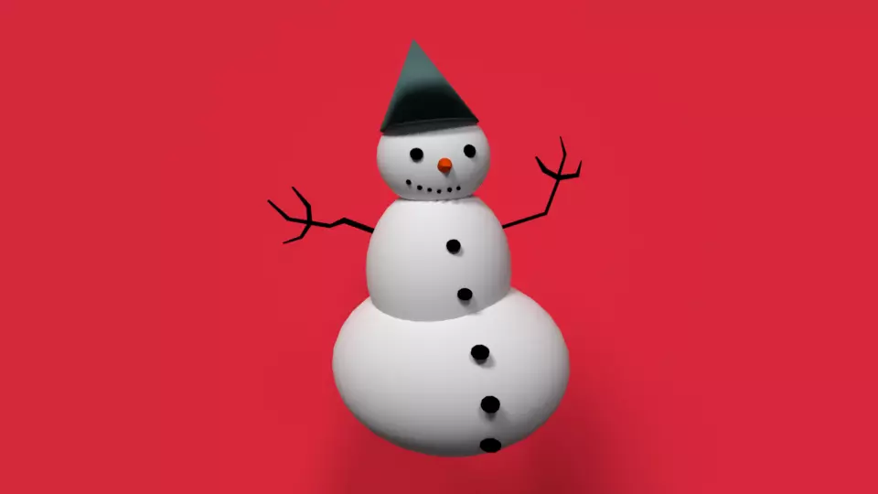 simple little sweet snowman Free 3D print model