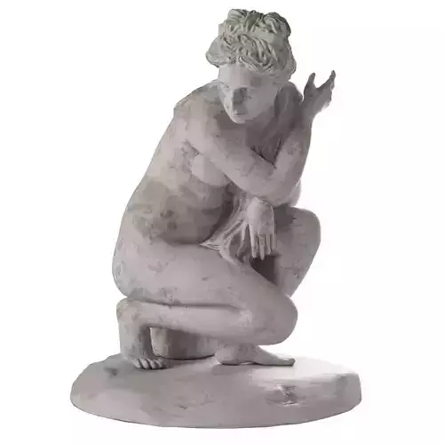 Venus accroupie sculpture
