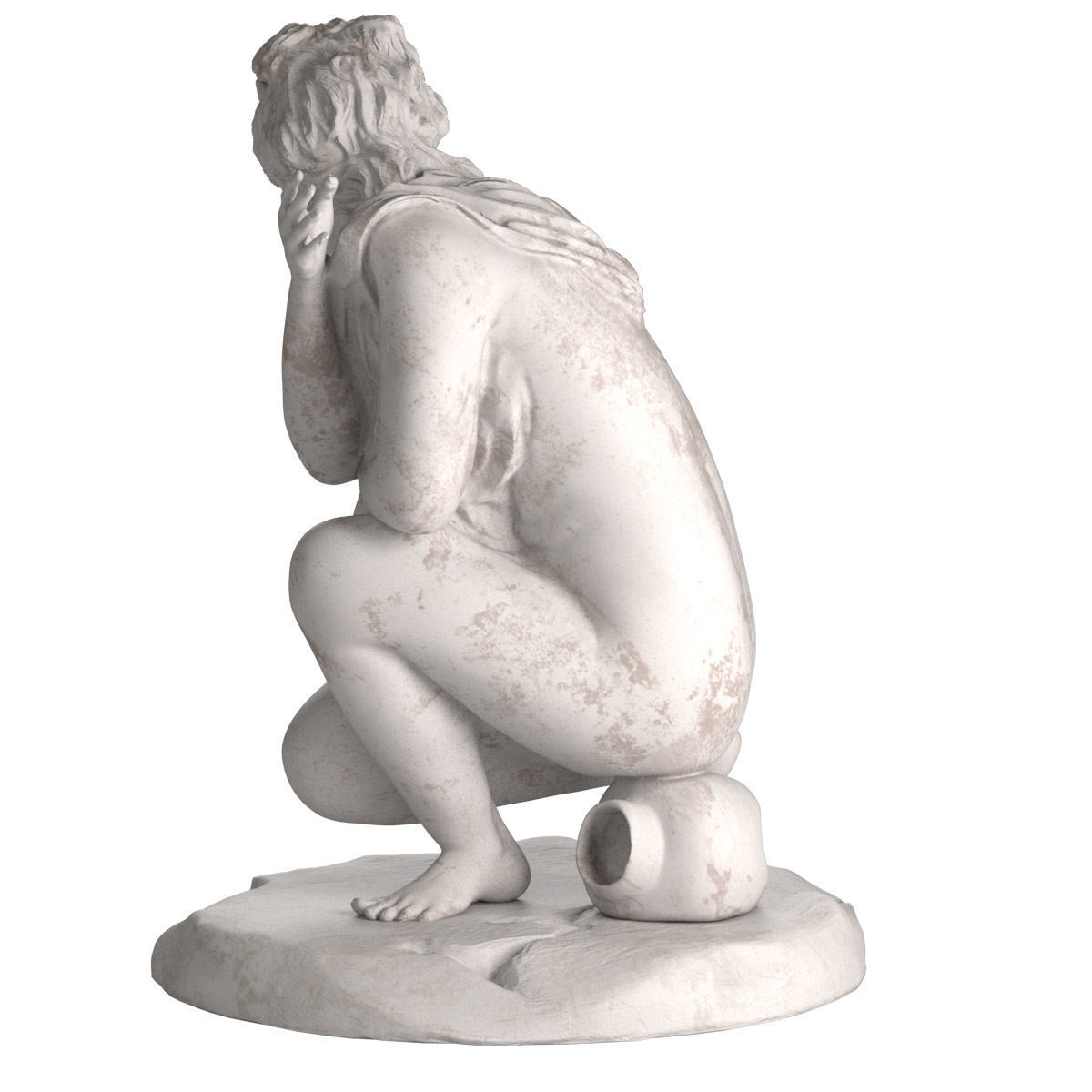 Venus accroupie sculpture 3D model_10
