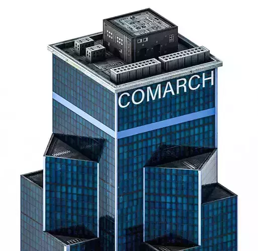 Central Tower Low-poly 3D model