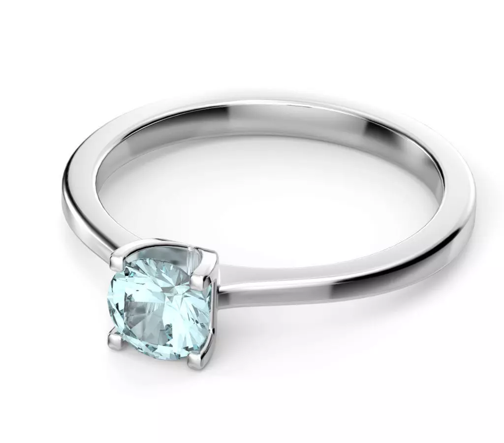 Ring with one gemstone Free 3D model