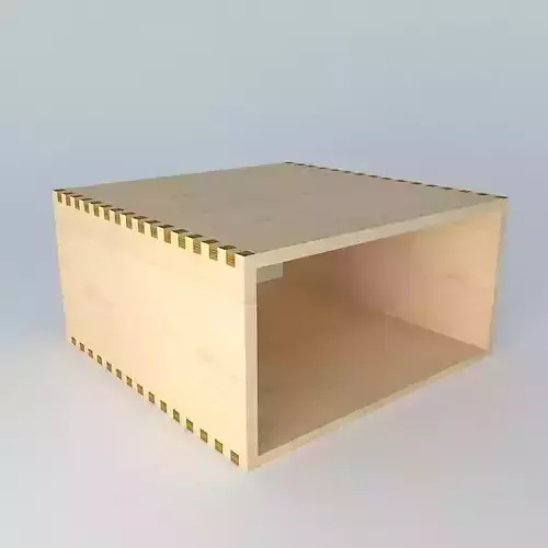 shelf wooden box with holes in it