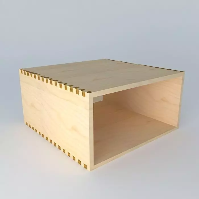 shelf wooden box with holes in it Free 3D model_0