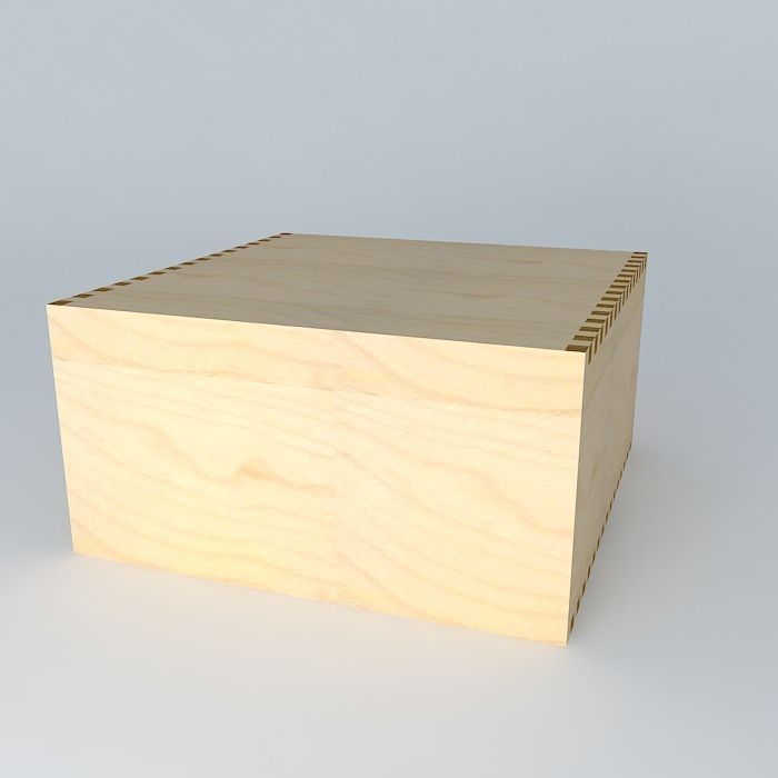 shelf wooden box with holes in it Free 3D model_1
