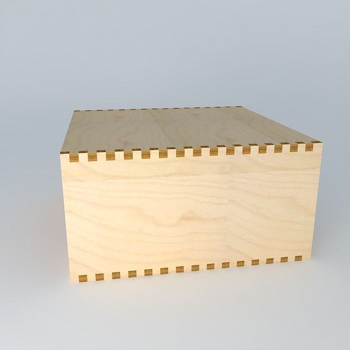 shelf wooden box with holes in it Free 3D model_2