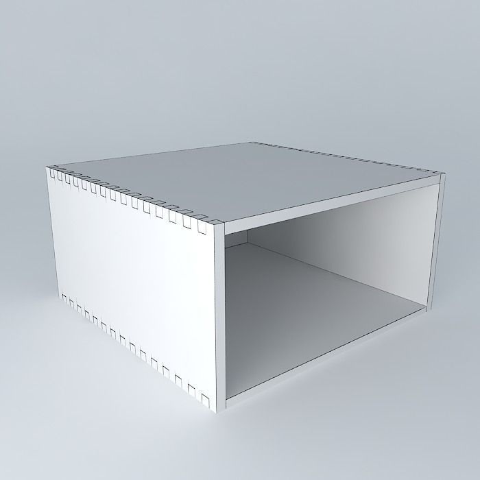 shelf wooden box with holes in it Free 3D model_3