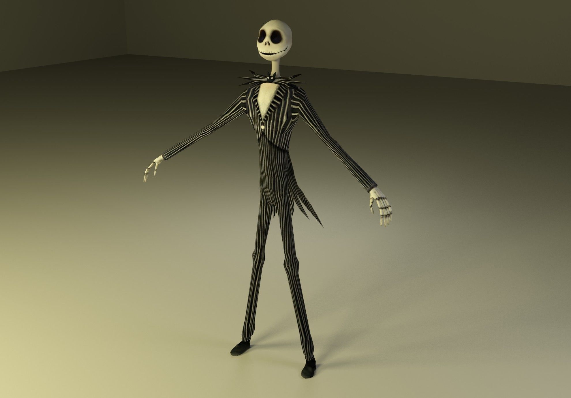 3D model Jack Skellington from Nightmare Before Christmas VR / AR / low