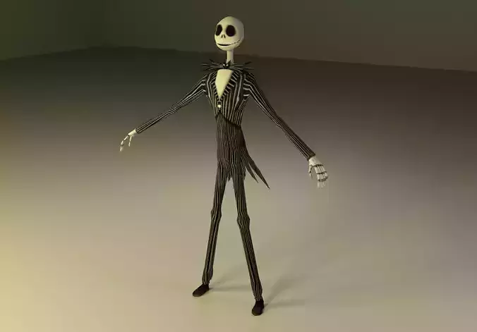 Jack Skellington from Nightmare Before Christmas Low-poly 3D model