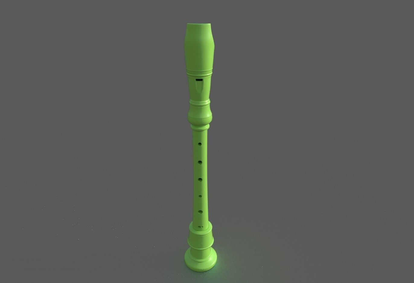 Recorder - Flute  Low-poly 3D model_6