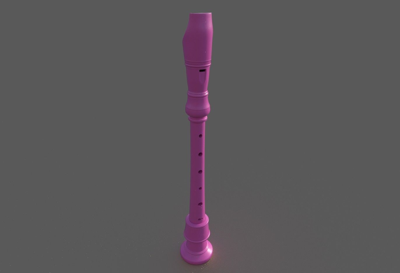 Recorder - Flute  Low-poly 3D model_11