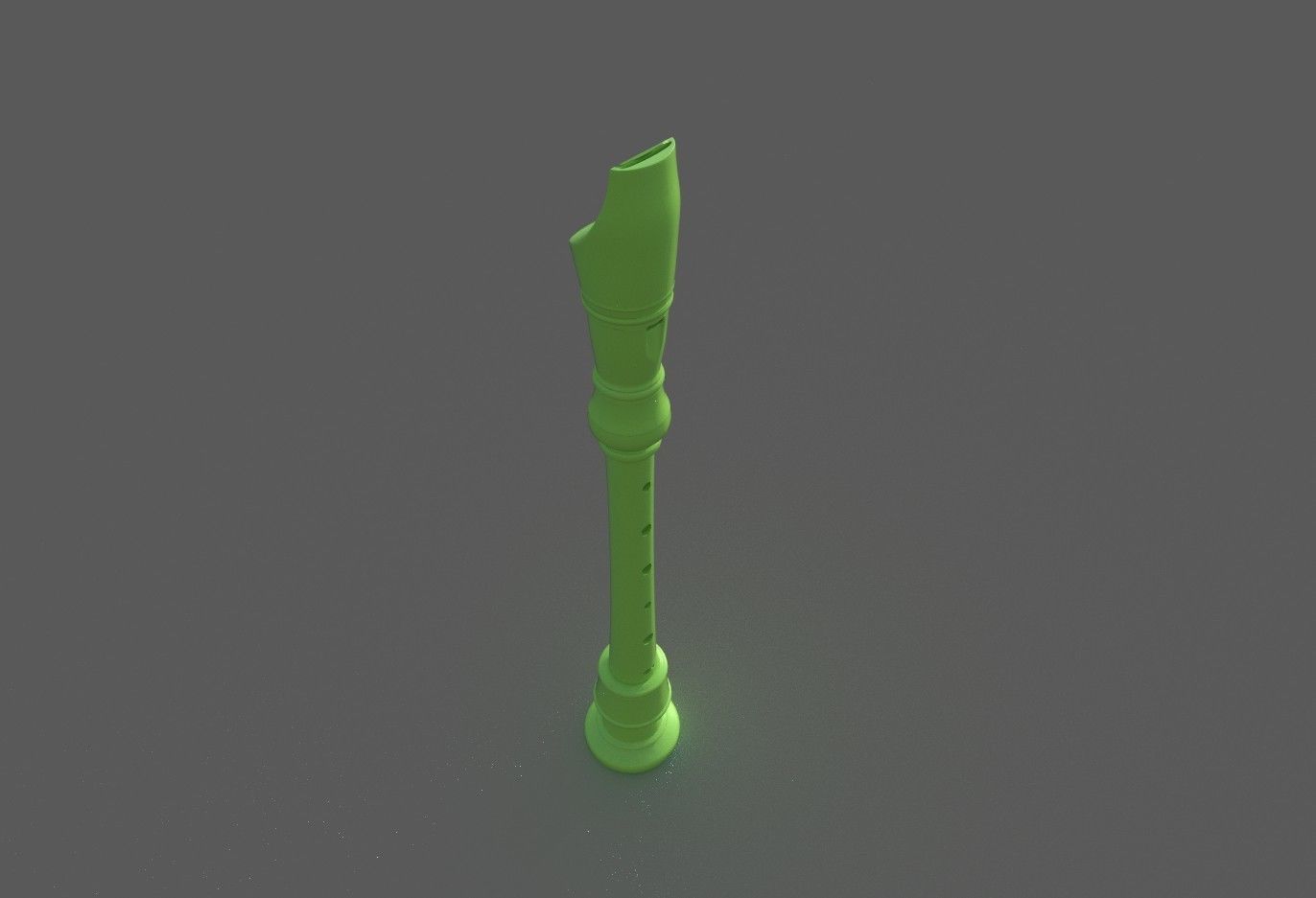 Recorder - Flute  Low-poly 3D model_7