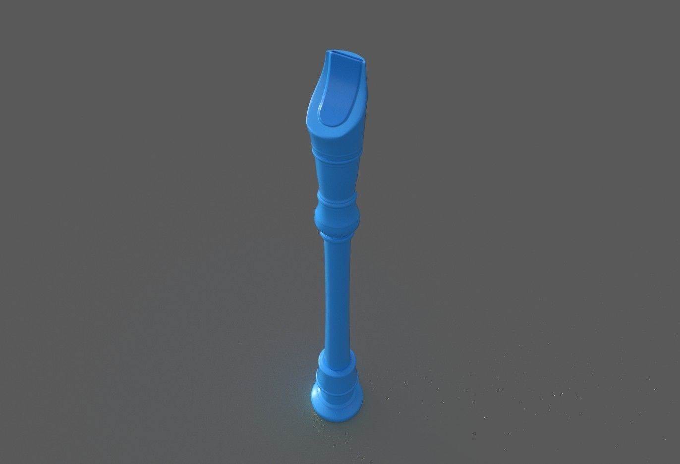 Recorder - Flute  Low-poly 3D model_2