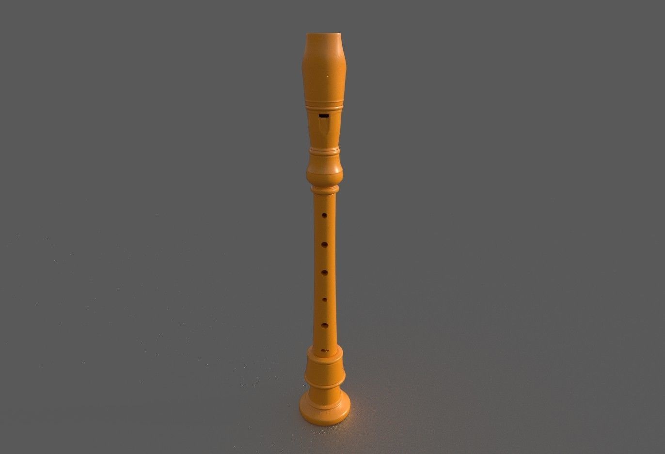 Recorder - Flute  Low-poly 3D model_9