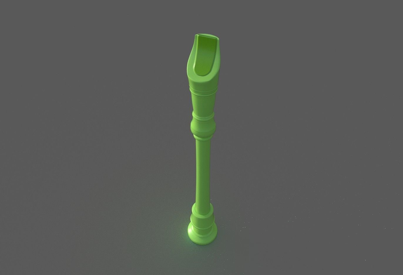 Recorder - Flute  Low-poly 3D model_5