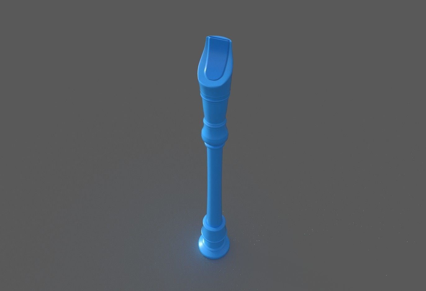 Recorder - Flute  Low-poly 3D model_4