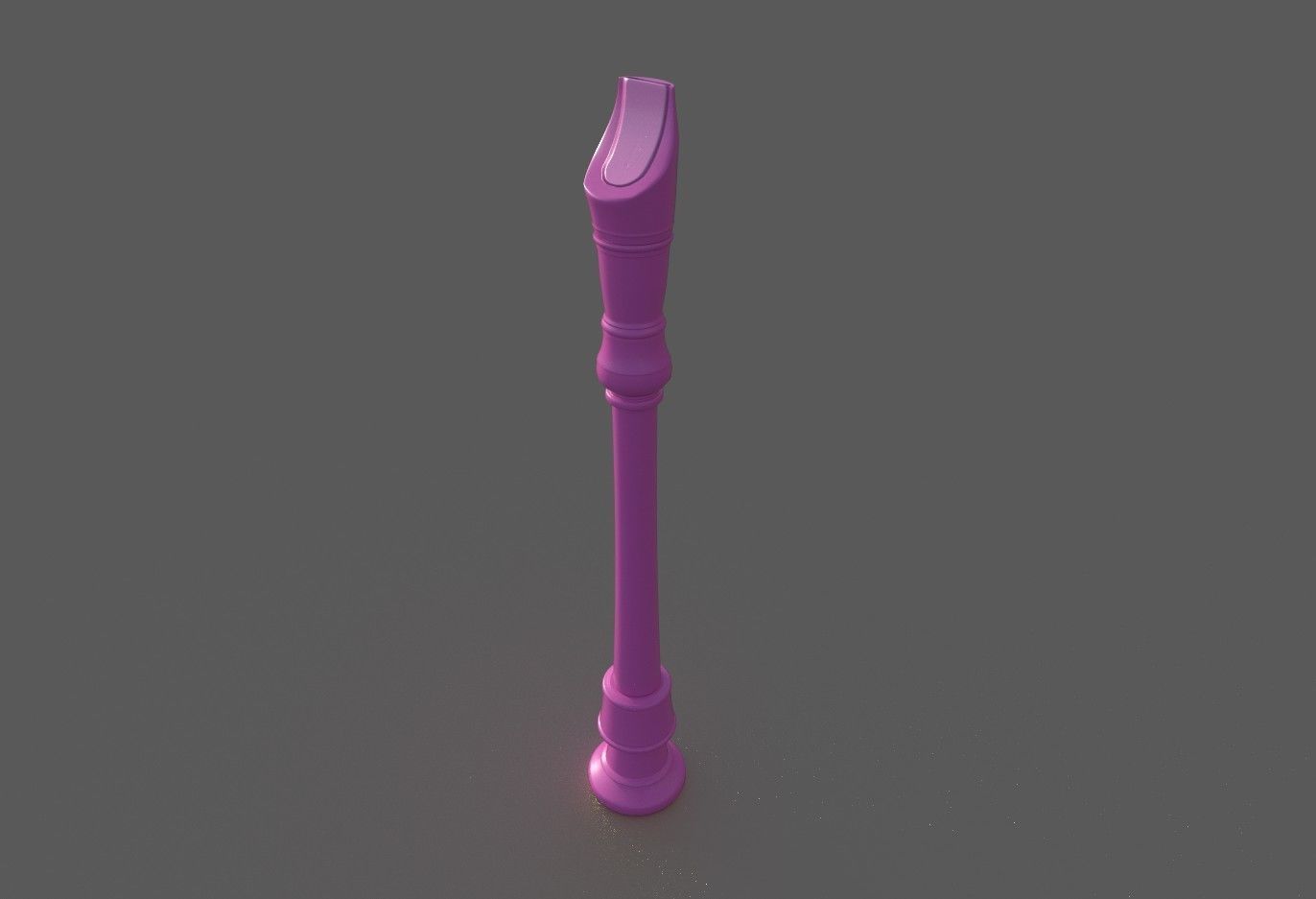 Recorder - Flute  Low-poly 3D model_12