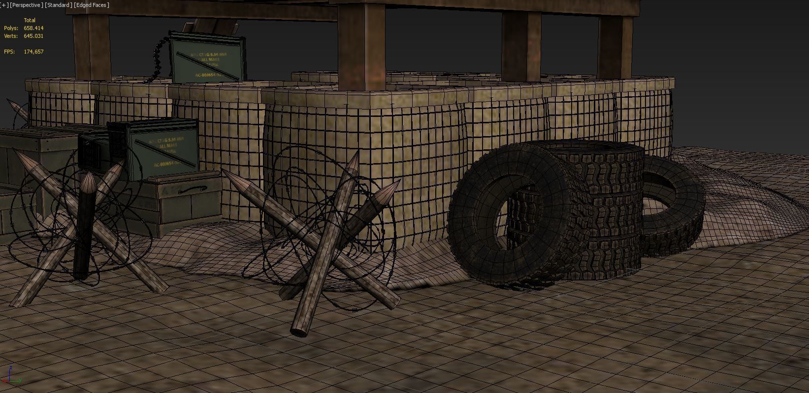  Military Trench Tower  3D model_8